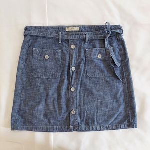 Levi's Chambray Button Up Mini Skirt, Sz 14